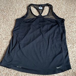 Black Nike Racerback Tank Top with Mesh